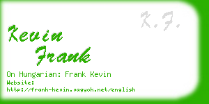 kevin frank business card